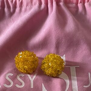 Sassy Jones Yellow Beaded Kids Earrings